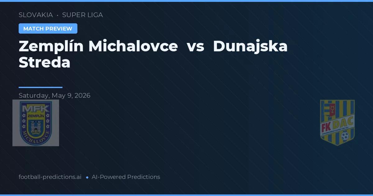 Zemplín Michalovce vs Dunajská Streda — prognóstico e prévia do jogo