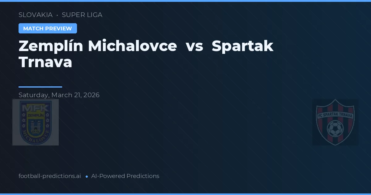 Zemplín Michalovce vs Spartak Trnava — prognóstico e prévia do jogo