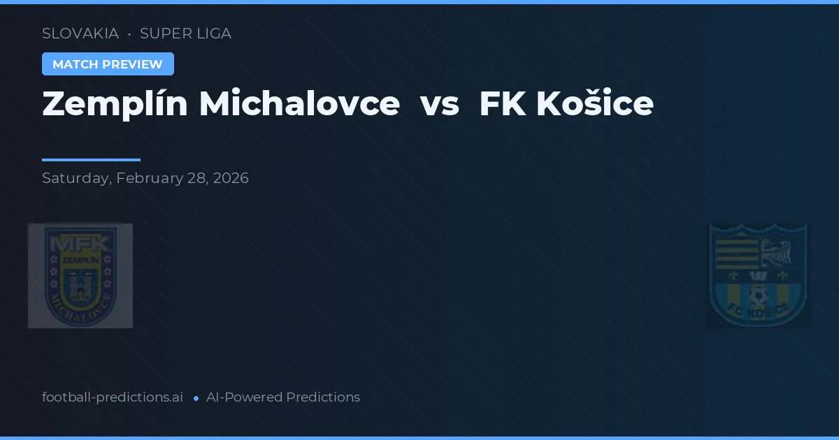 Zemplín Michalovce vs FK Košice — prognóstico e prévia do jogo