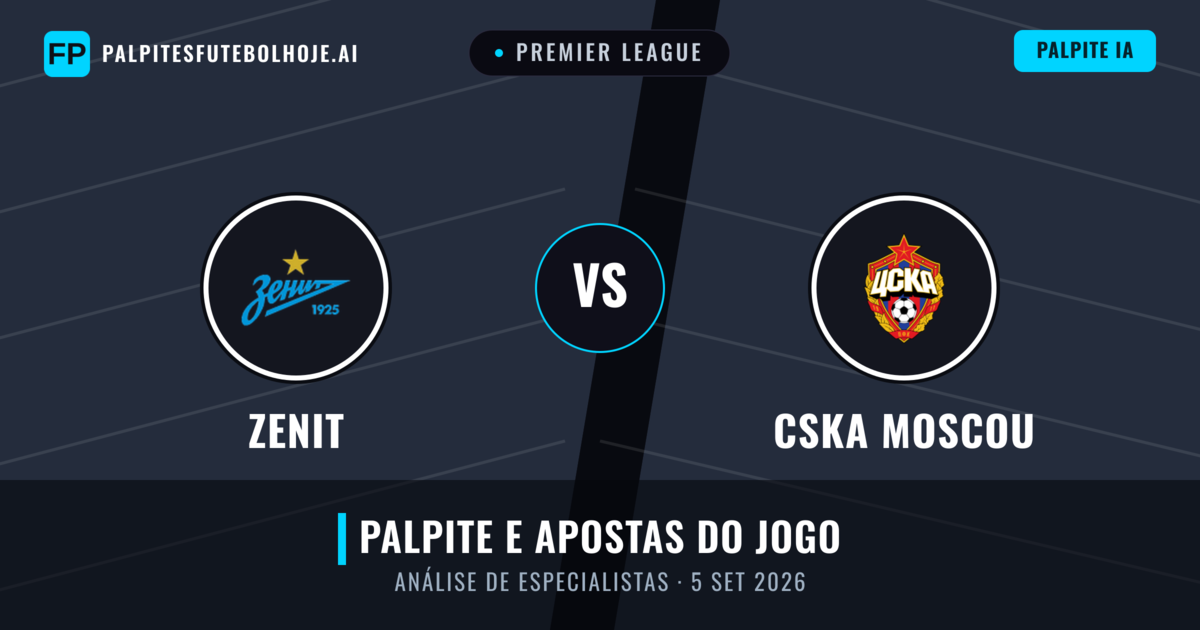 Zenit vs CSKA Moscou — prognóstico e prévia do jogo