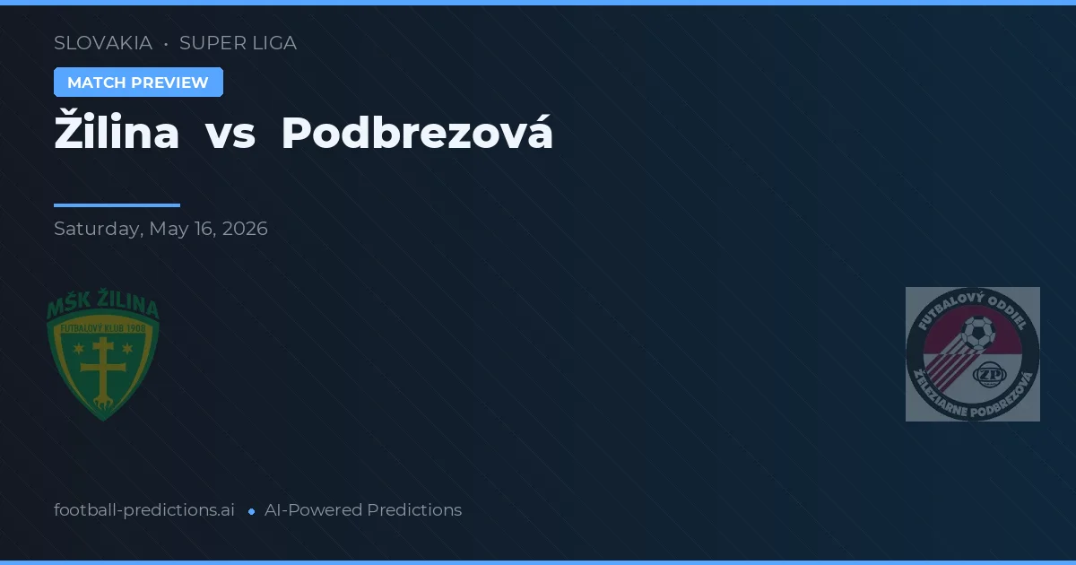 Žilina vs Podbrezová — prognóstico e prévia do jogo