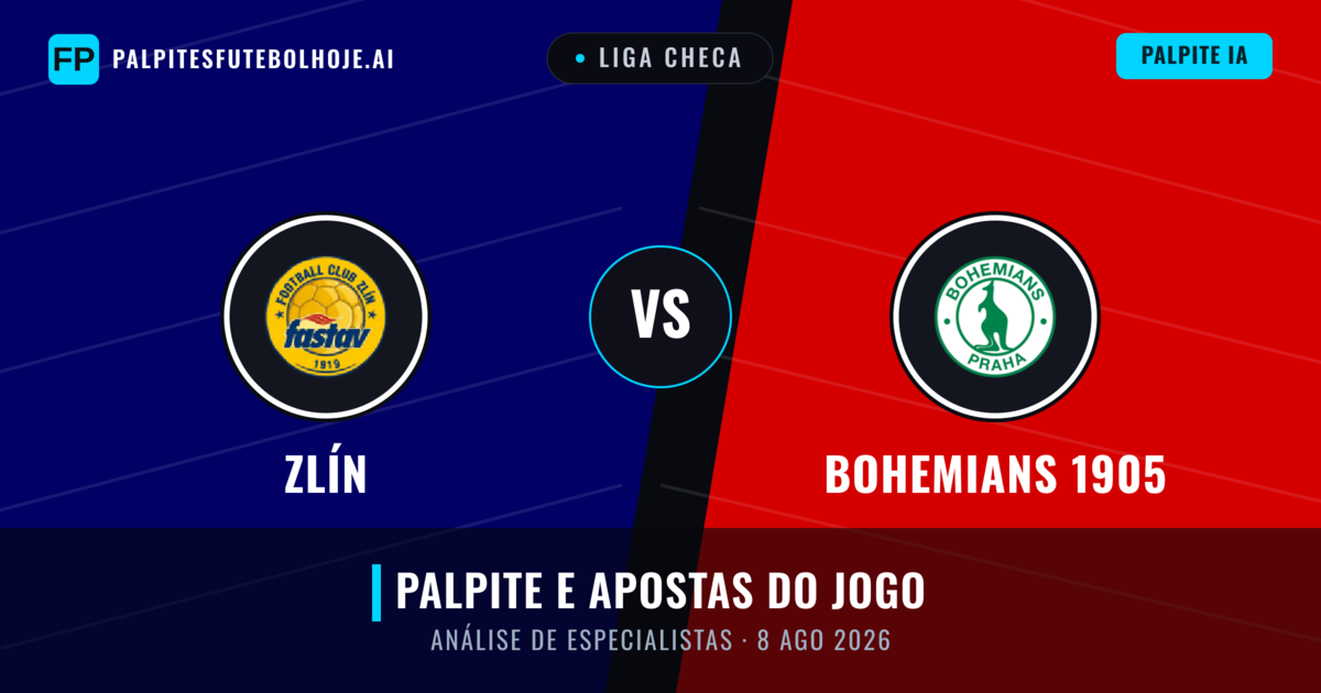 Zlín vs Bohemians 1905 — prognóstico e prévia do jogo