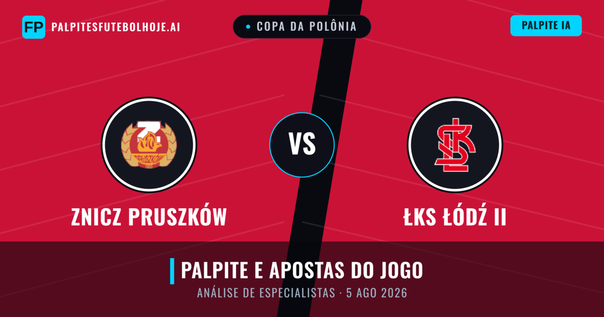 Znicz Pruszków vs ŁKS Łódź II — prognóstico e prévia do jogo