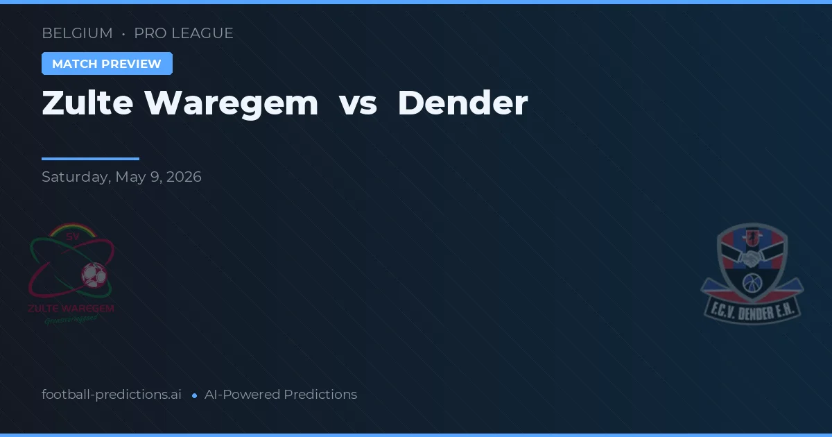 Zulte Waregem vs Dender — prognóstico e prévia do jogo