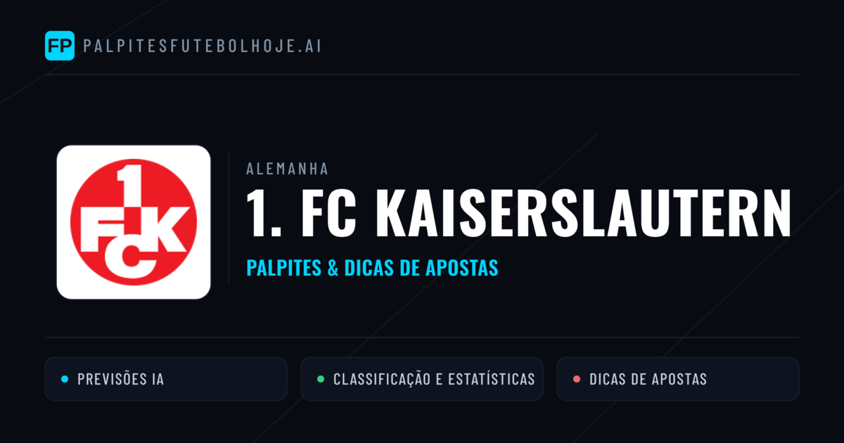 1. FC Kaiserslautern Palpites & Estatísticas