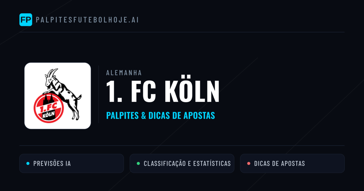 1. FC Köln Palpites & Estatísticas