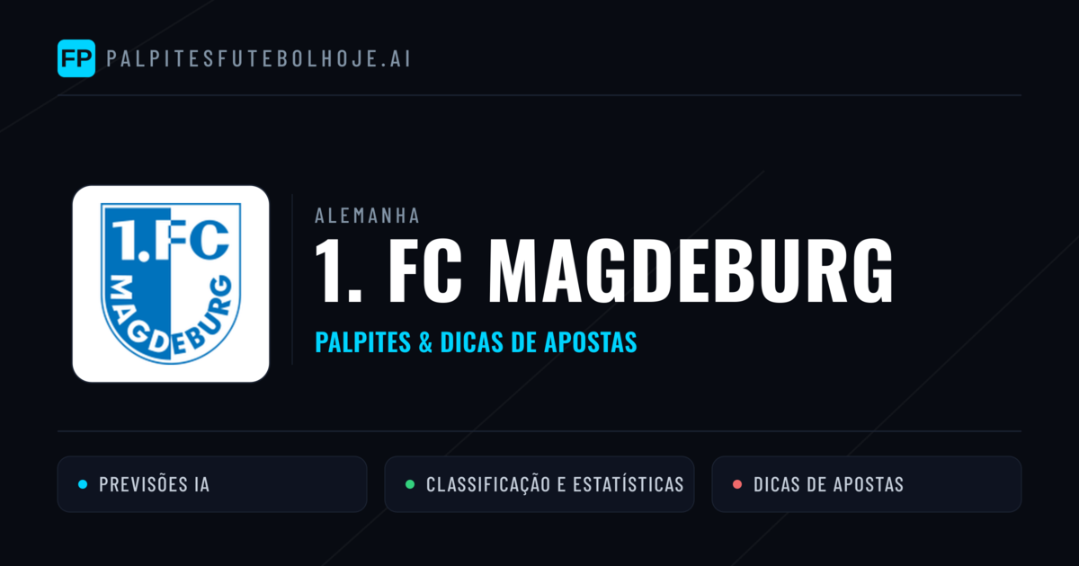1. FC Magdeburg Palpites & Estatísticas