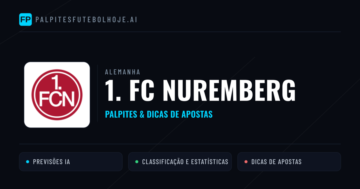 1. FC Nuremberg Palpites & Estatísticas