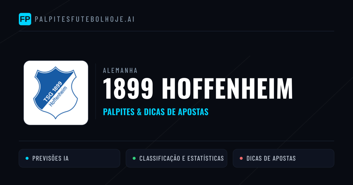1899 Hoffenheim Palpites & Estatísticas
