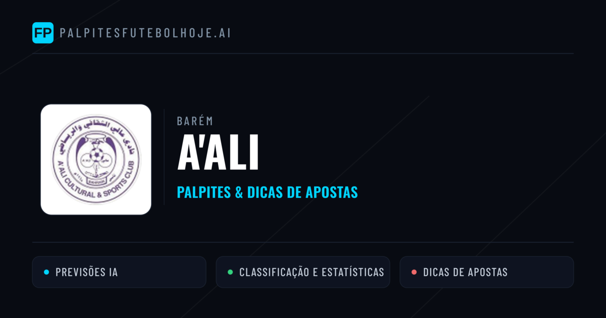 A'Ali Palpites & Estatísticas