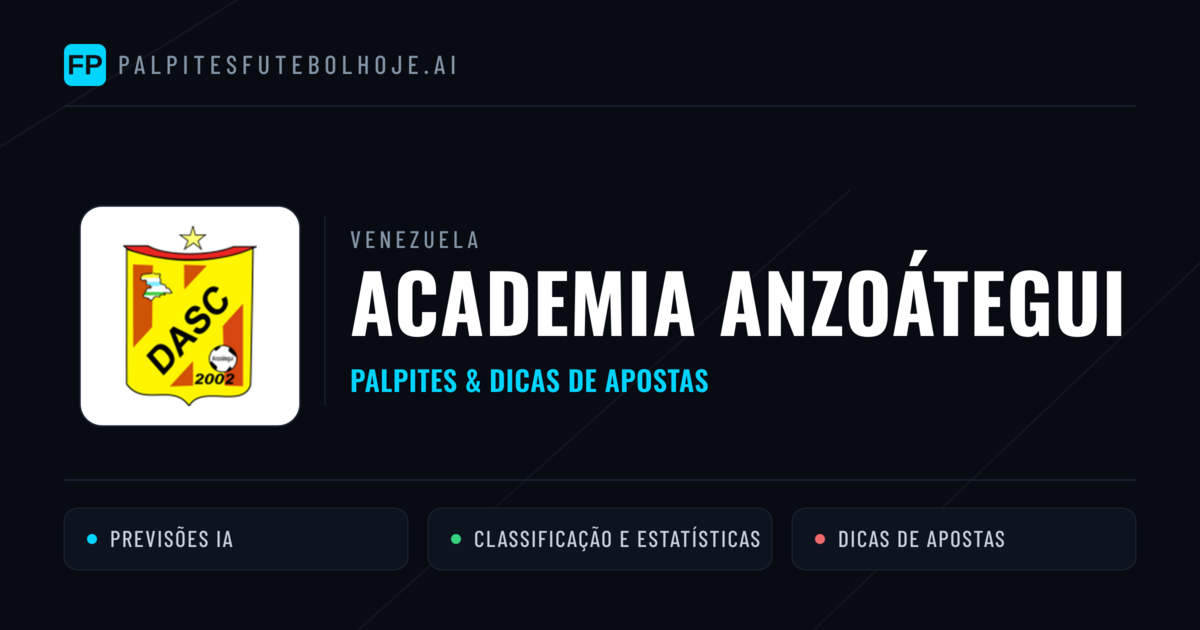 Academia Anzoátegui Palpites & Estatísticas
