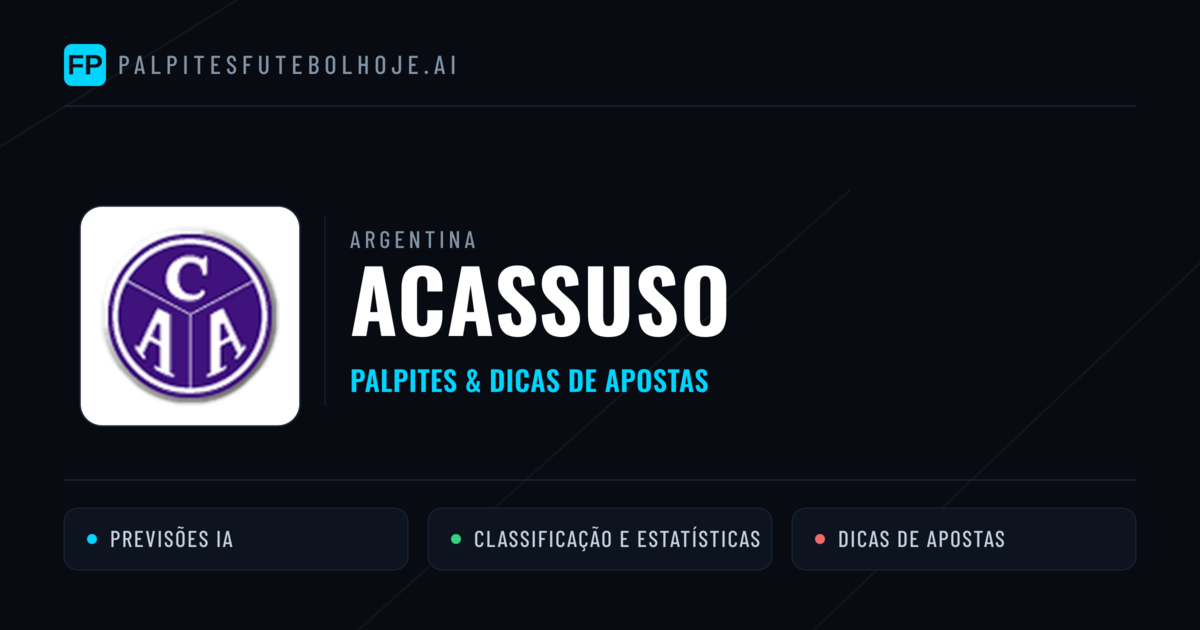 Acassuso Palpites & Estatísticas