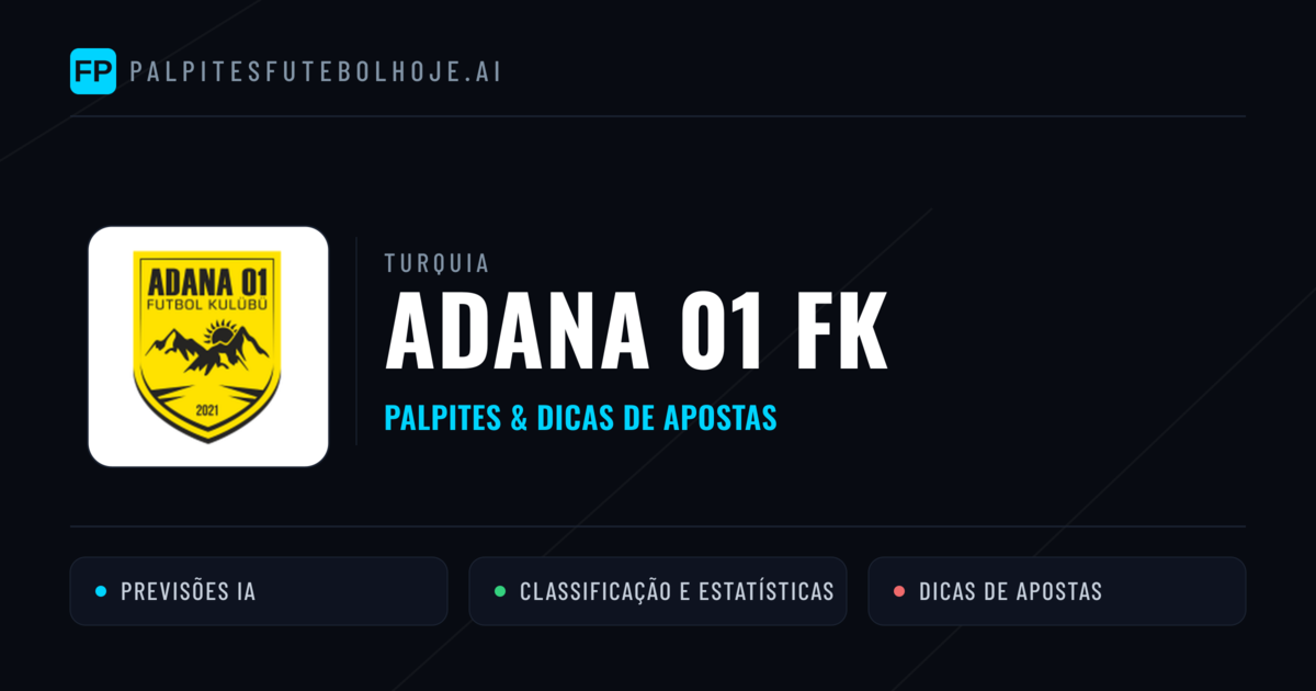 Adana 01 FK Palpites & Estatísticas