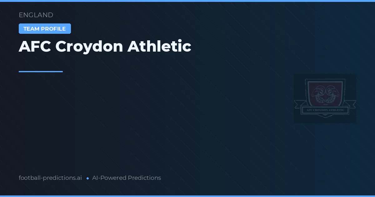 AFC Croydon Athletic Palpites & Estatísticas