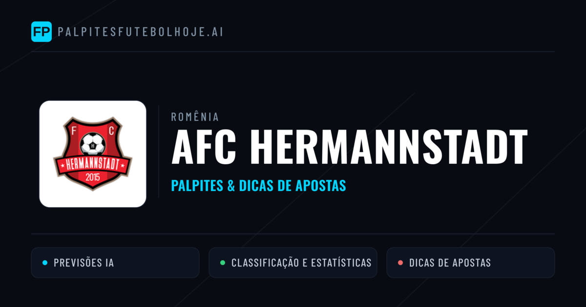 AFC Hermannstadt Palpites & Estatísticas