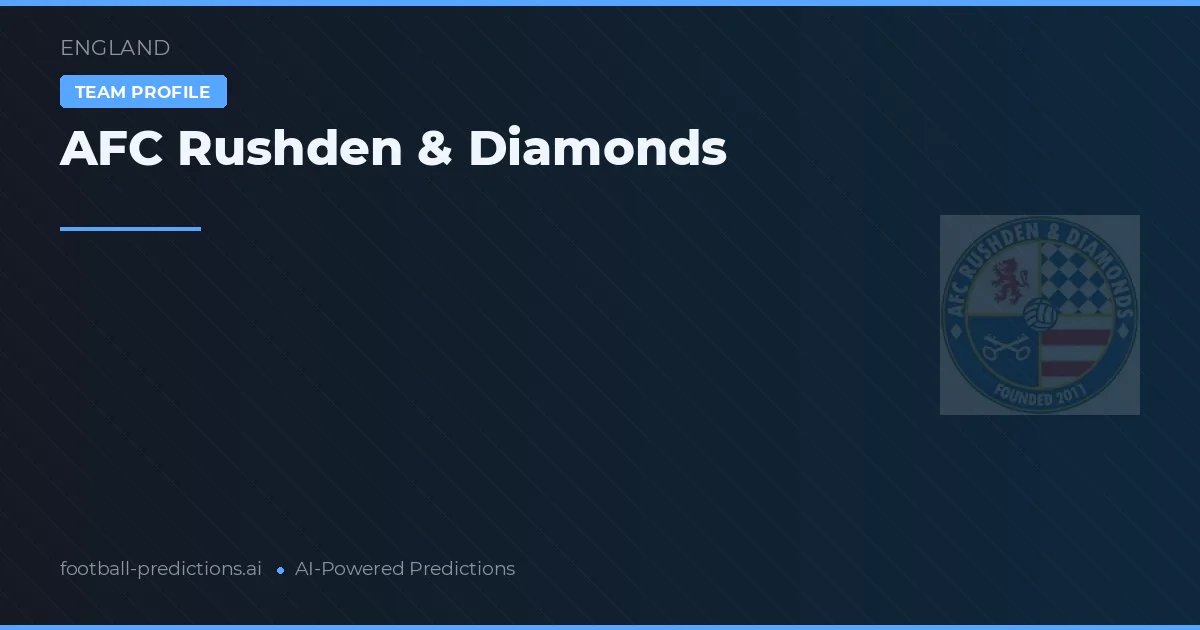 AFC Rushden & Diamonds Palpites & Estatísticas