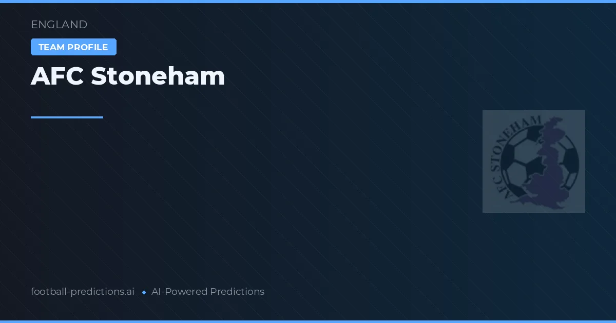 AFC Stoneham Palpites & Estatísticas