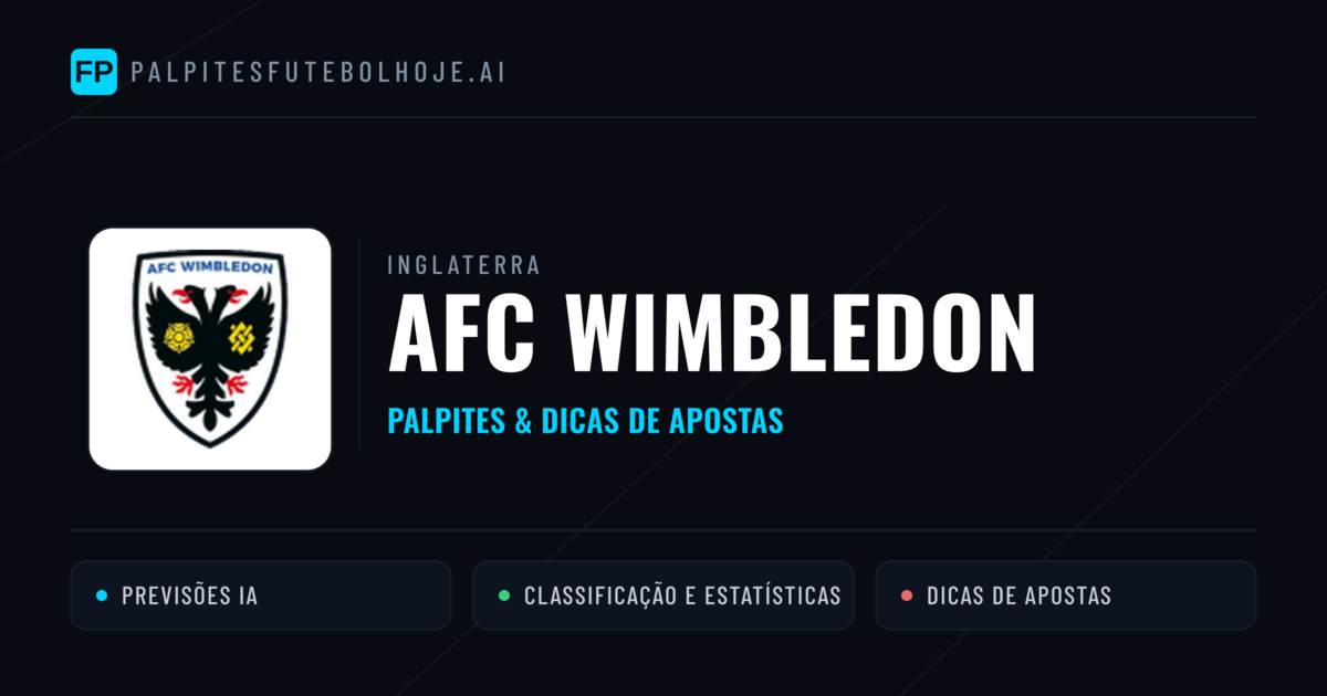 AFC Wimbledon Palpites & Estatísticas
