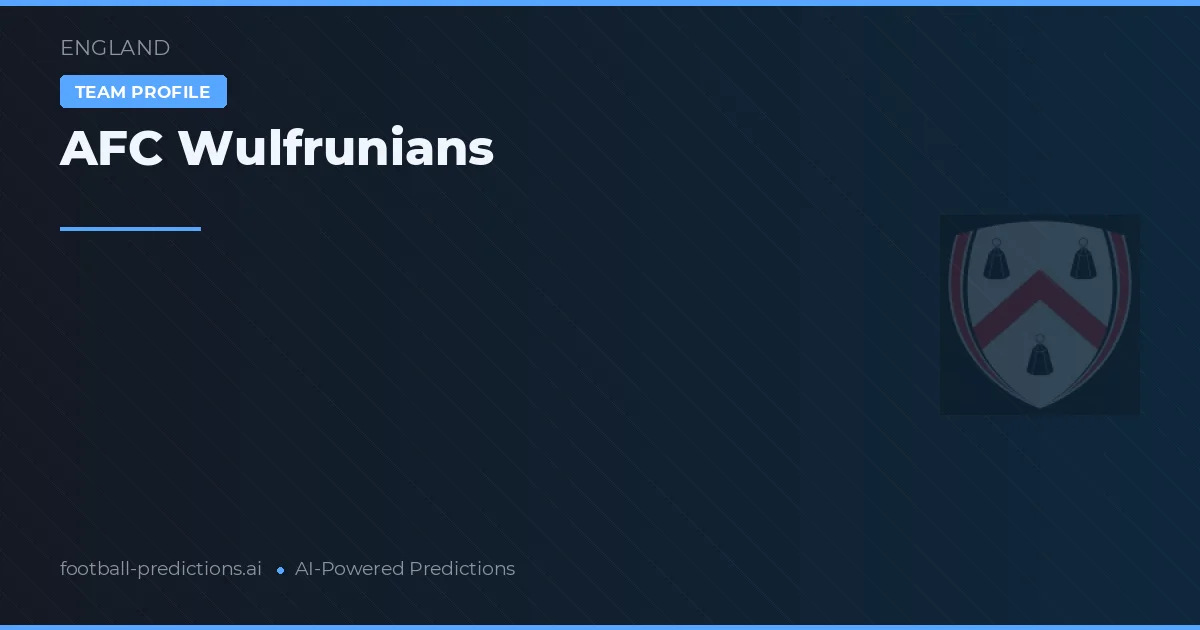 AFC Wulfrunians Palpites & Estatísticas