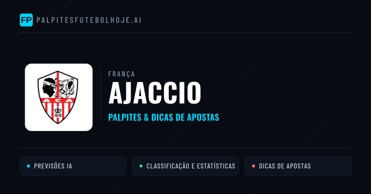 Ajaccio Palpites & Estatísticas