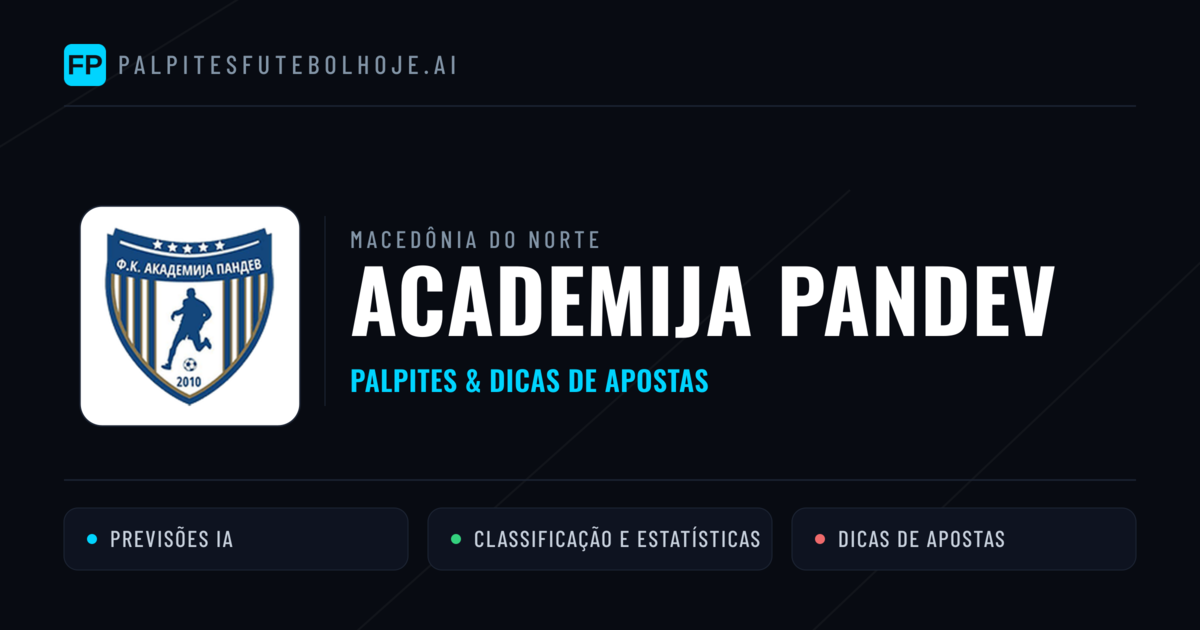 Academija Pandev Palpites & Estatísticas