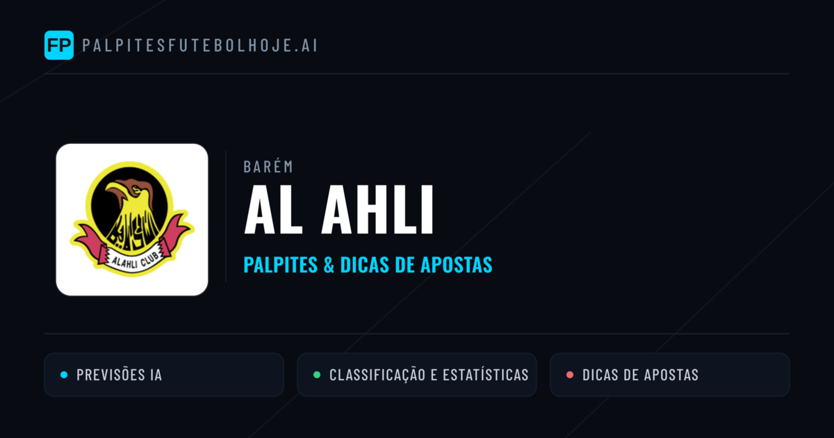 Al Ahli Palpites & Estatísticas
