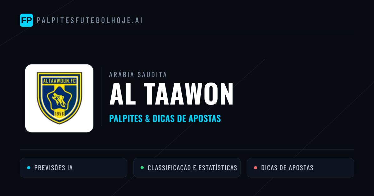 Al Taawon Palpites & Estatísticas
