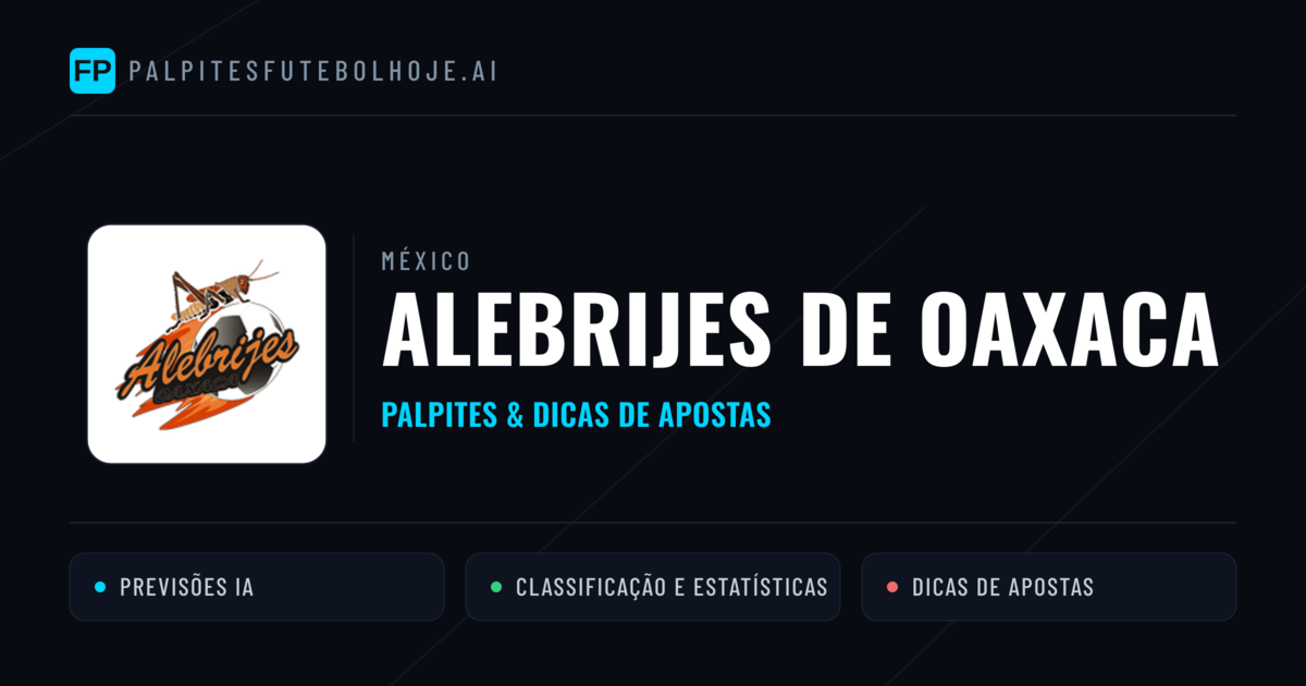 Alebrijes de Oaxaca Palpites & Estatísticas