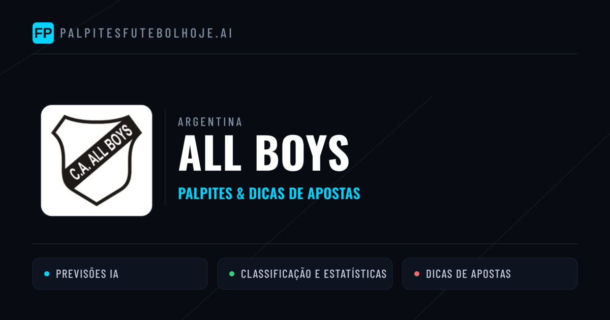 All Boys Palpites & Estatísticas