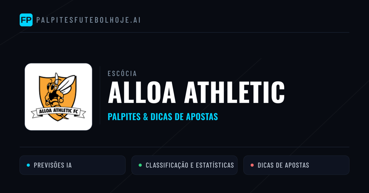 Alloa Athletic Palpites & Estatísticas