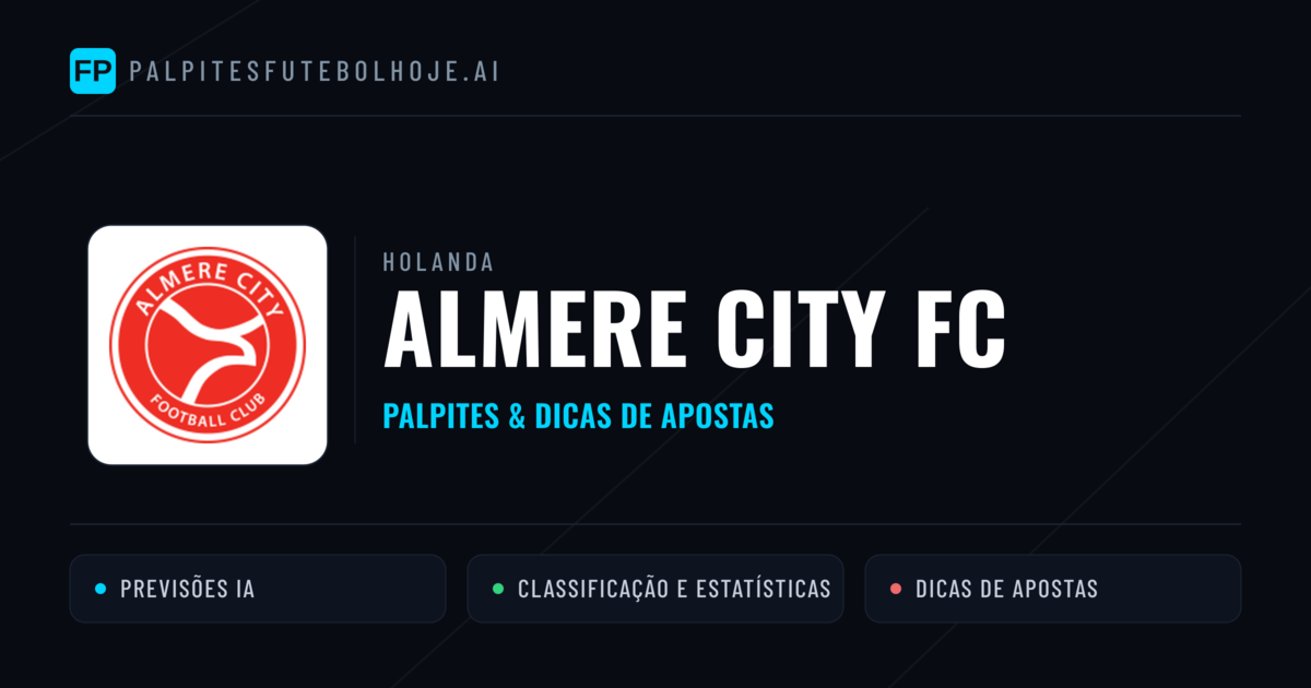Almere City FC Palpites & Estatísticas