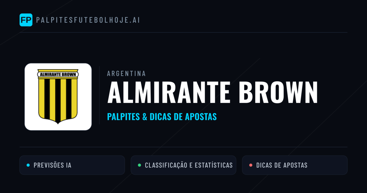 Almirante Brown Palpites & Estatísticas