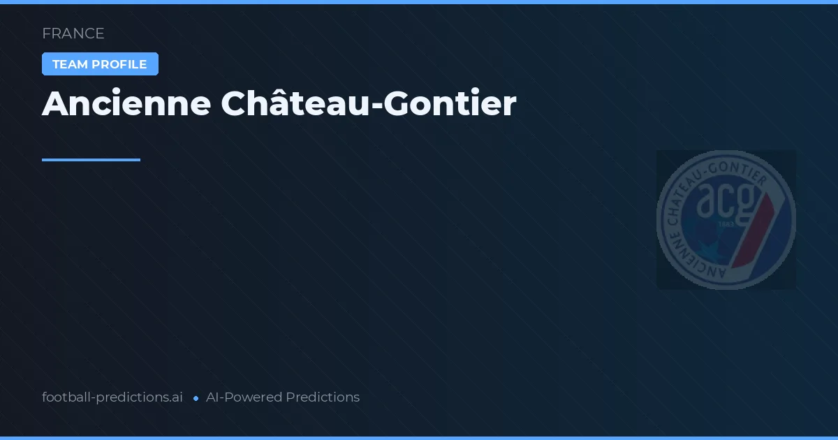 Ancienne Château-Gontier Palpites & Estatísticas