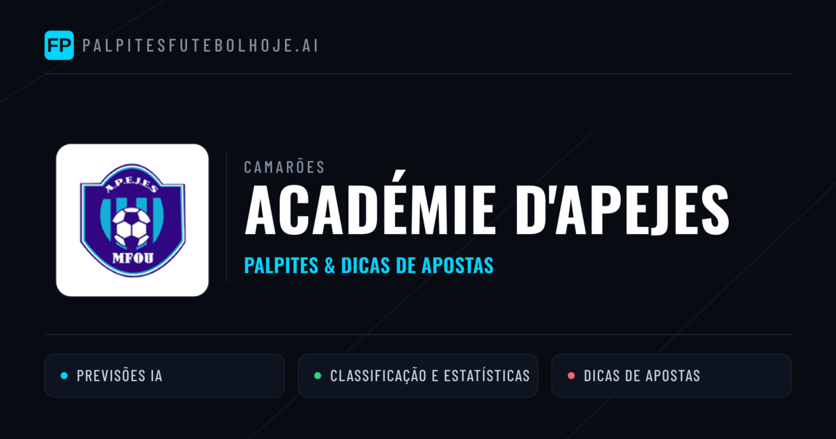 Académie d'APEJES Palpites & Estatísticas