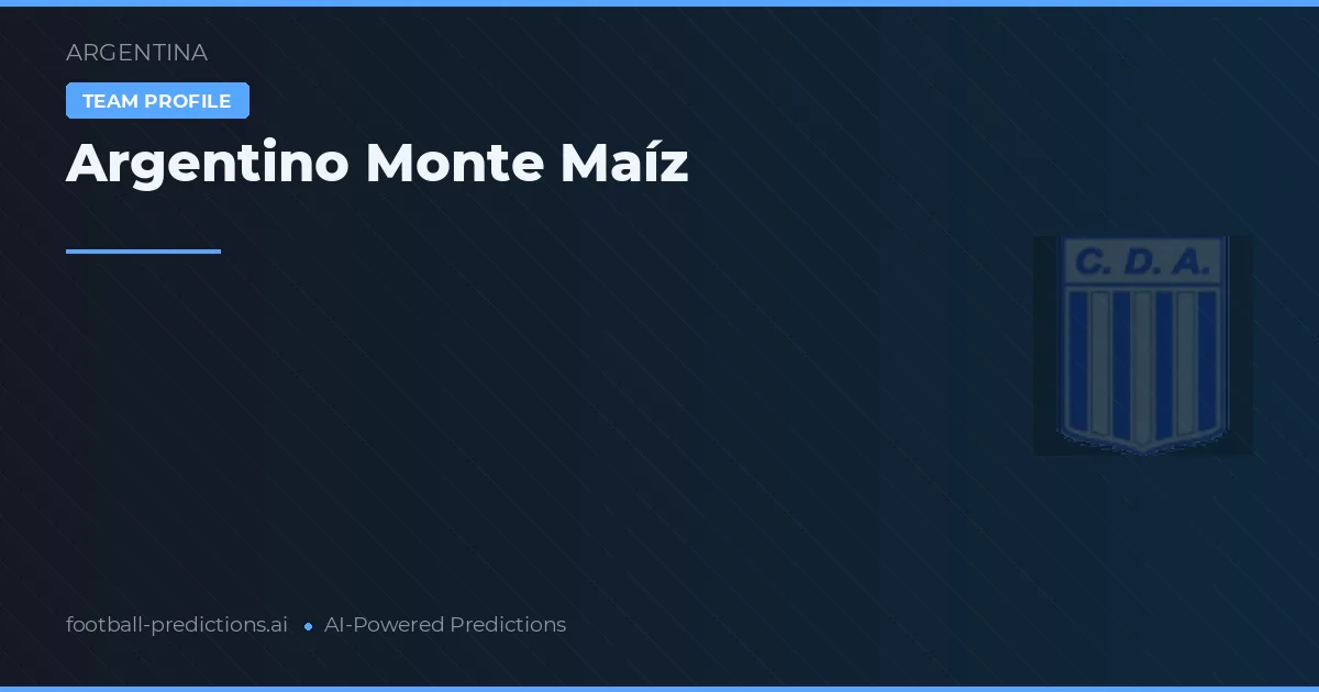 Argentino Monte Maíz Palpites & Estatísticas