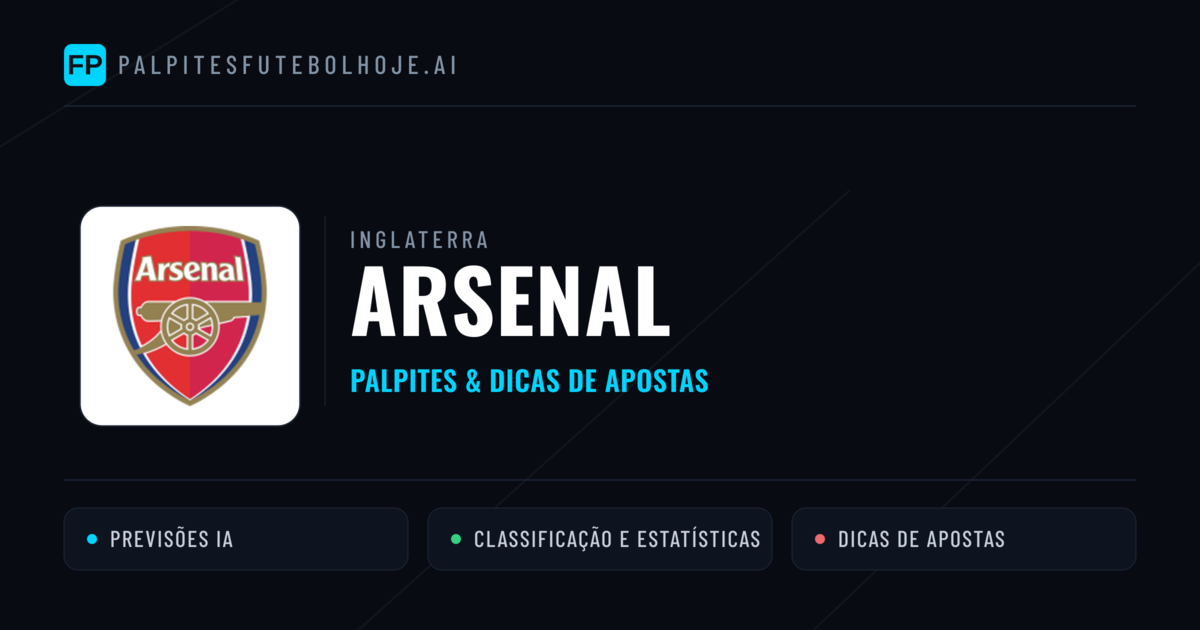 Arsenal Palpites & Estatísticas