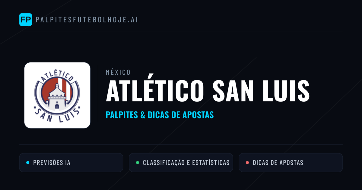 Atlético San Luis Palpites & Estatísticas