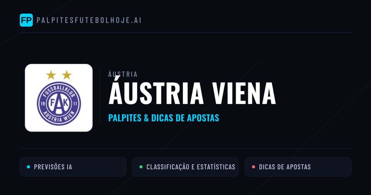 Áustria Viena Palpites & Estatísticas