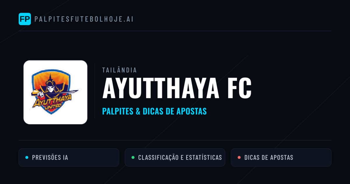 Ayutthaya FC Palpites & Estatísticas