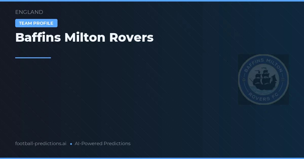 Baffins Milton Rovers Palpites & Estatísticas