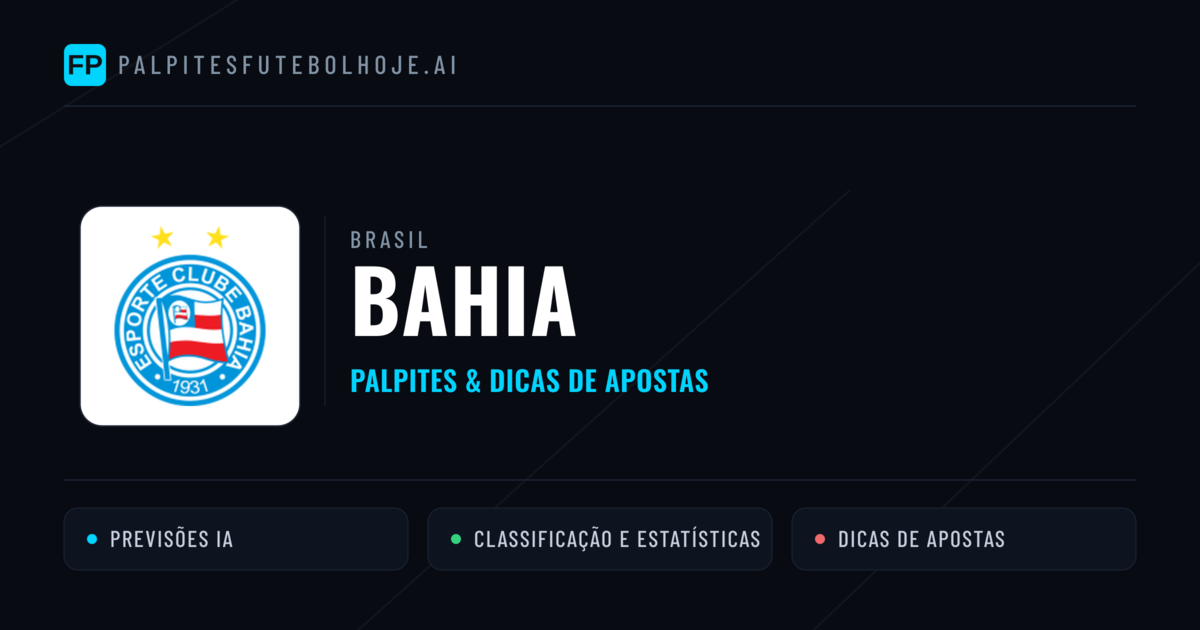 Bahia Palpites & Estatísticas