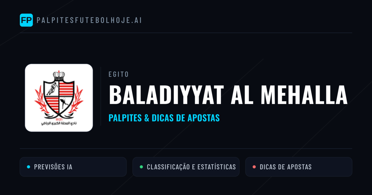 Baladiyyat Al Mehalla Palpites & Estatísticas