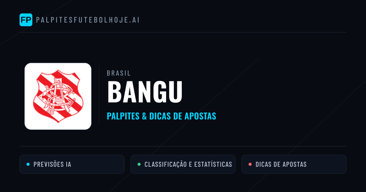 Bangu Palpites & Estatísticas