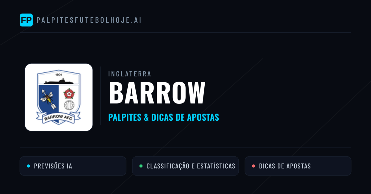 Barrow Palpites & Estatísticas