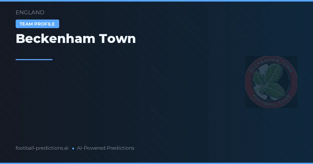 Beckenham Town Palpites & Estatísticas