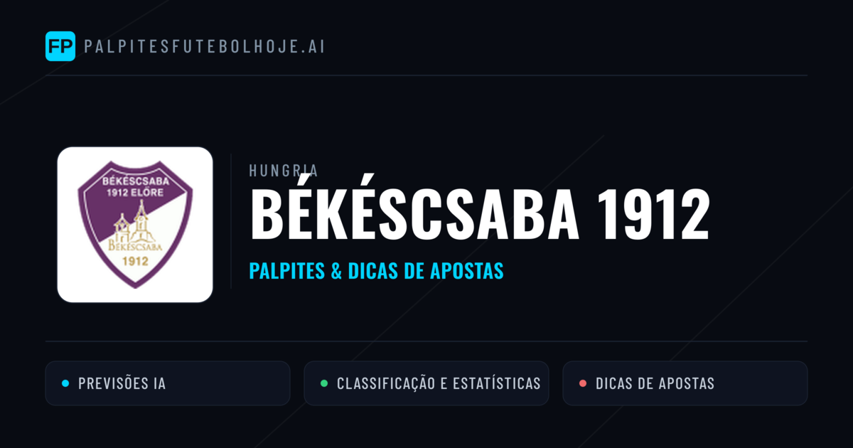 Békéscsaba 1912 Palpites & Estatísticas