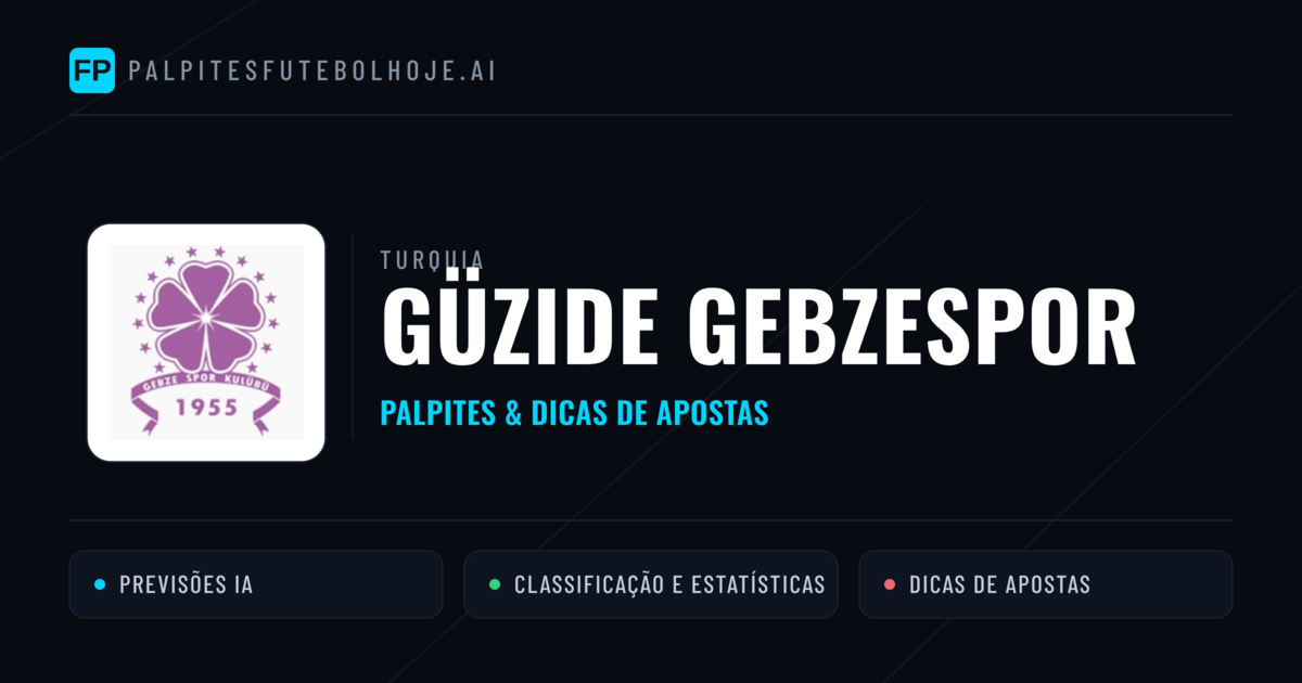 Güzide Gebzespor Palpites & Estatísticas