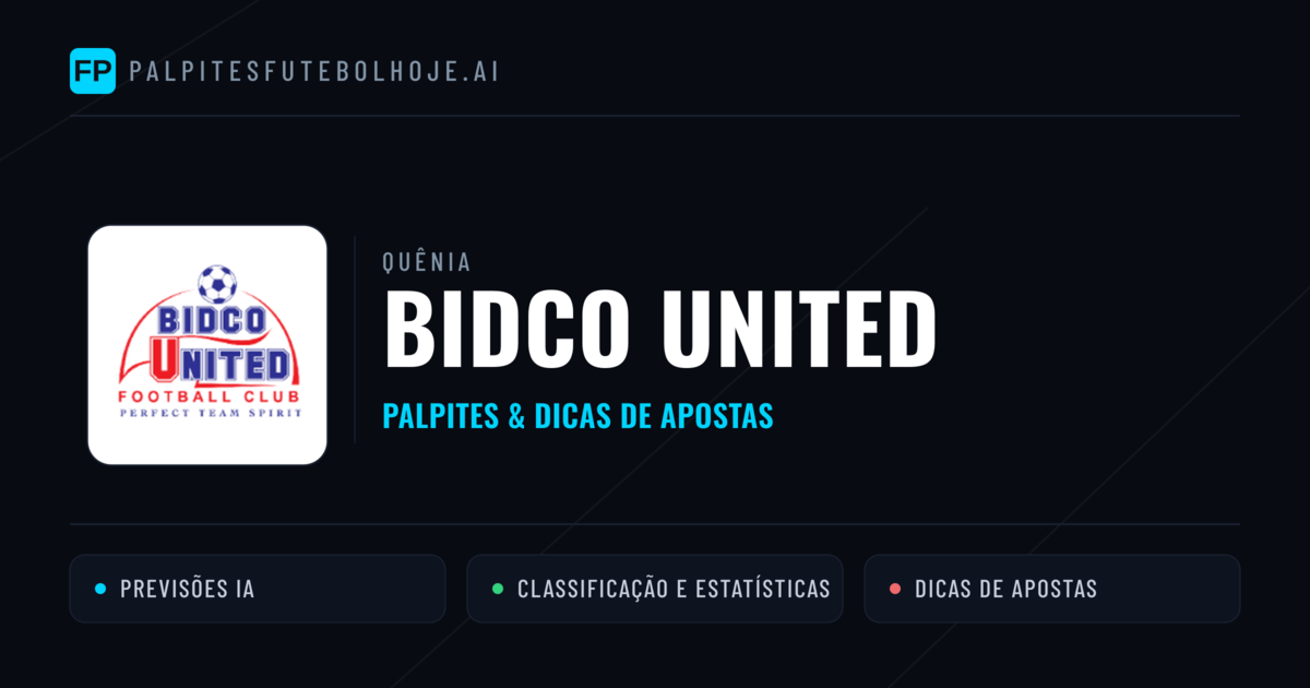 Bidco United Palpites & Estatísticas