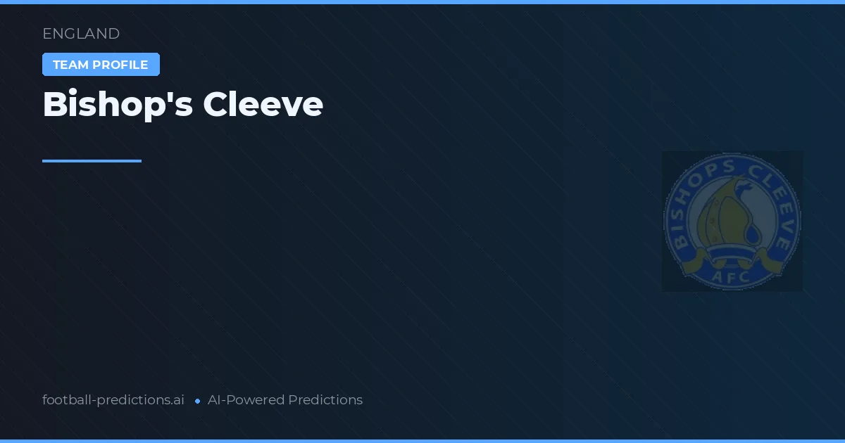 Bishop's Cleeve Palpites & Estatísticas