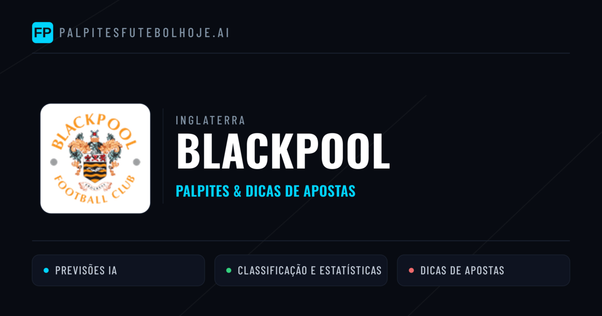 Blackpool Palpites & Estatísticas